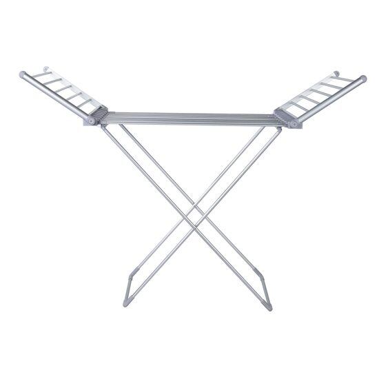 Uscator rufe electric, Reecomer, 220W, 3 trepte de putere, temporizator 30 min-7 h, pliabil, argintiu / alb, 90x14.8x53 cm